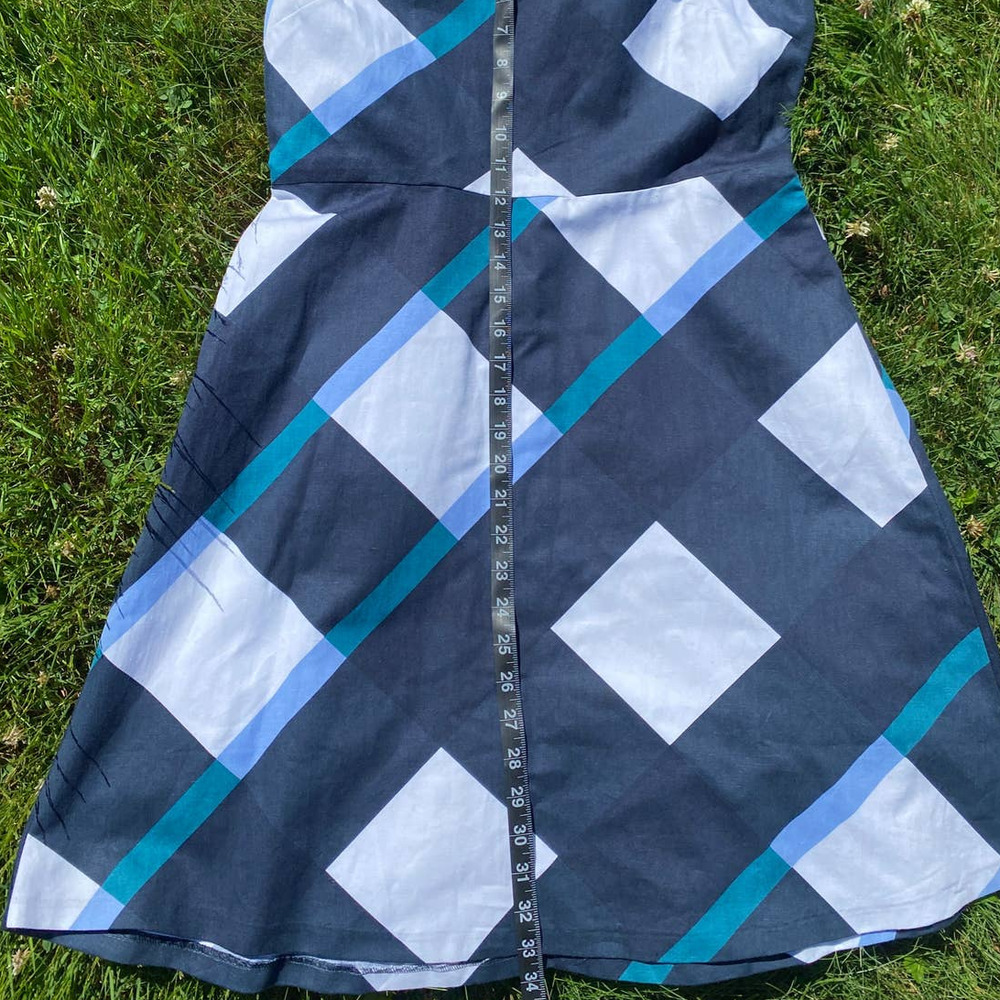 NWT Ann Taylor Factory Geometric Design Cotton/Linen Lined Dress (Size 6P) - Picture 4 of 8